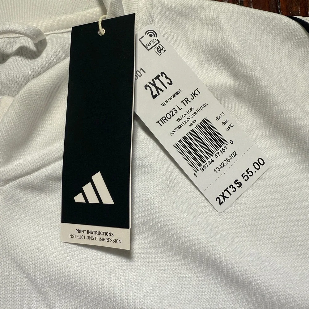 adidas Men's Tiro 23 League Training Jacket Mens‎ 2XLT3 White 2XLT +3 Tall NWT